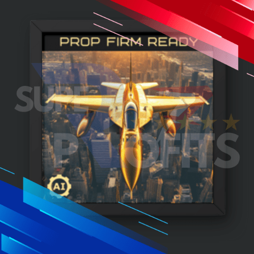 AI Golden Jet Fighter GTX MT4 software box showing a golden jet over a futuristic city skyline.
