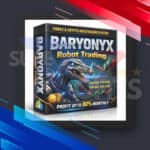 3D software box representation of the Baryonyx Robot Trading MT4 for automated forex and crypto trading.
