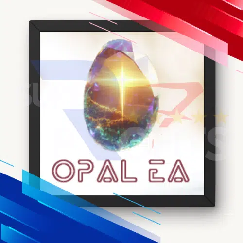 Opal EA MT4 logo featuring a glowing gemstone symbol of trading precision.