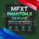 MFXT Phantom X EA MT5 expert advisor executing automated gold positions on a MetaTrader 5 chart.