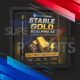 Stable Gold Scalping EA MT5 professional boxed product design featuring gold bullion bars.