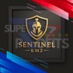 Aggressive account flipping automated trading bot Sentinel KMZ EA MT5 deployed on an M15 gold chart.
