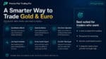 MetaTrader 5 terminal chart running the Precise Pair Trading Pro MT5 expert advisor to isolate pricing imbalances between gold and euro pairs