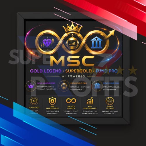 MSC Gold Pro EA MT5 AI powered algorithmic trading system logo and features