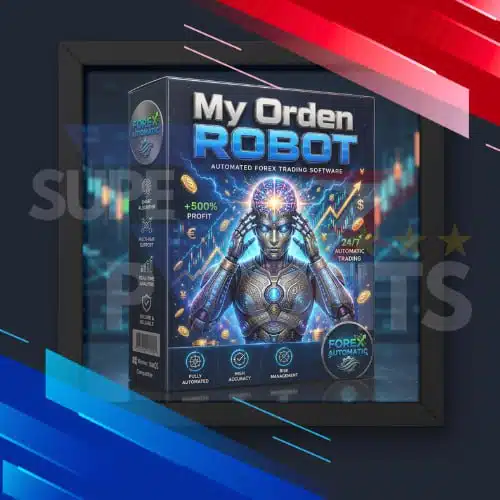 My Orden Bot MT5 expert advisor running automated gold trend analysis on a MetaTrader 5 chart interface.