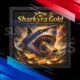 Sharkyra Gold EA MT5 official promo cover design featuring a futuristic great white shark catching gold bars