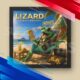 Lizard EA MT5 official artwork featuring a relaxed lizard trading gold on the beach