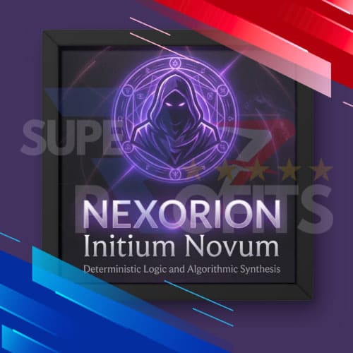 Nexorion Initium Novum EA MT5 logo and deterministic logic algorithmic synthesis title