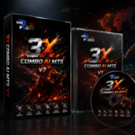 3X Combo AI EA MT5 v7 premium boxed software and digital media featuring a fiery bull graphic for MetaTrader 5 trading.