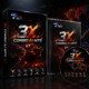 3X Combo AI EA MT5 v7 premium boxed software and digital media featuring a fiery bull graphic for MetaTrader 5 trading.